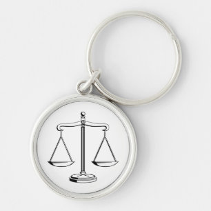 Classic Scales of Justice   Lawyers Key Ring