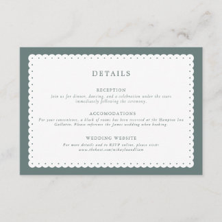Classic Scalloped Edge Wedding Enclosure Card
