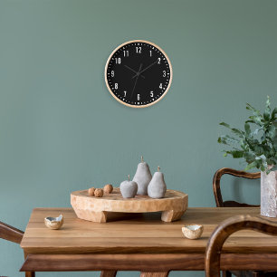 Classic School Black Wall Clock