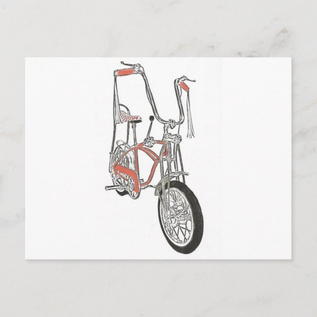 Classic Schwinn Orange Krate 60's Bike Bicycle Postcard (Front)