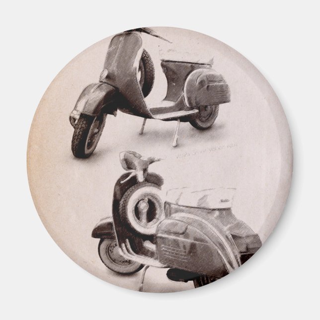 Classic Scooter 1969 Magnet (Front)