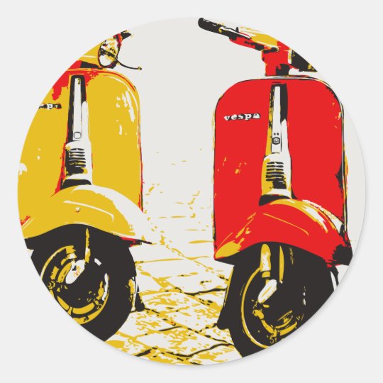 Classic Scooter Classic Round Sticker