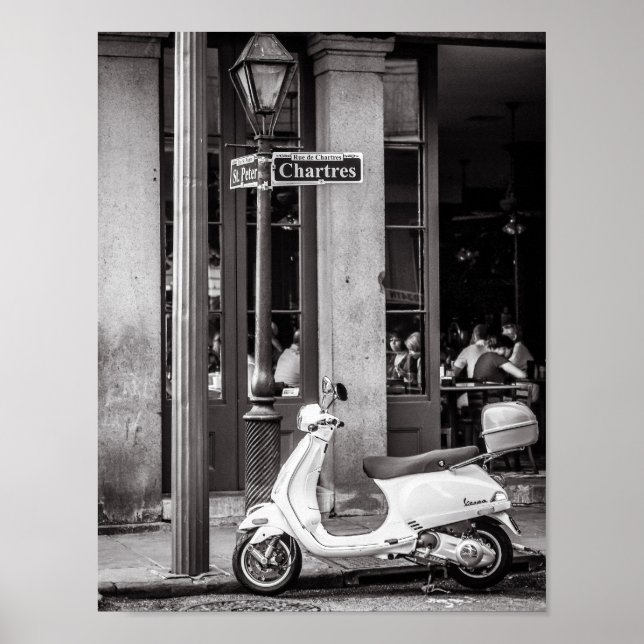 Classic Scooter Poster Paris France (Front)