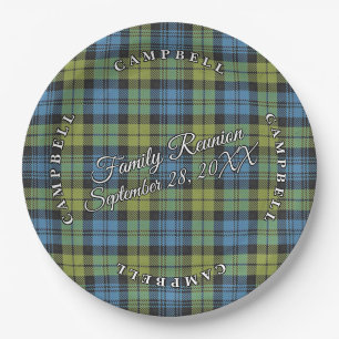 Classic Scots Campbell Family Tartan Event Paper Plate