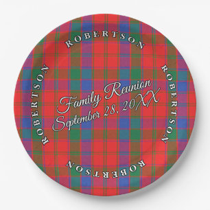 Classic Scots Clan Robertson Tartan Event Paper Plate