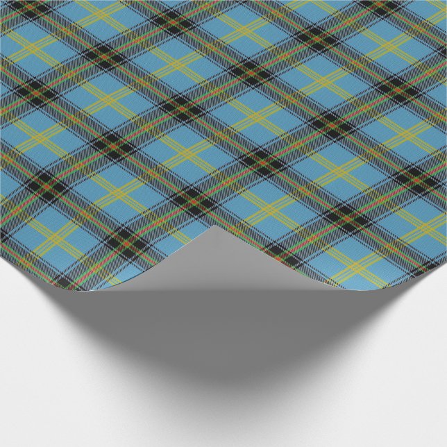 Classic Scottish Clan Bell Tartan Plaid Wrapping Paper (Corner)