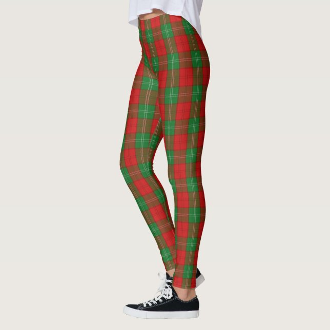 Classic Scottish Clan Lennox Tartan Leggings (Left)