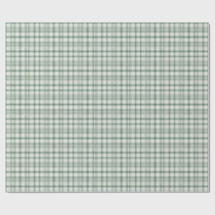 Classic Scottish Sage Green Tartan Plaid Pattern Wrapping Paper