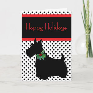 Classic Scottish Terrier Christmas Card