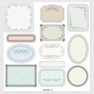 Classic Scrapbook Labels in Earth Tones