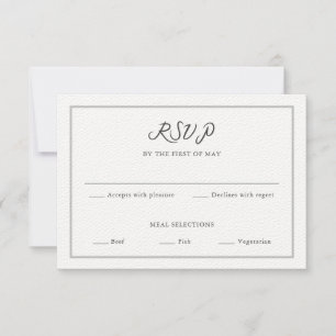 Classic Script Custom Quote RSVP Card