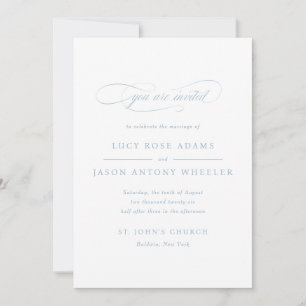 Classic Script Elegance Wedding Invitation