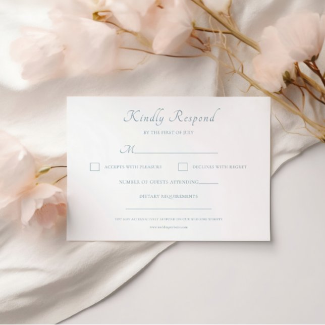 Classic Script Elegant Modern Wedding RSVP Card (Creator Uploaded)