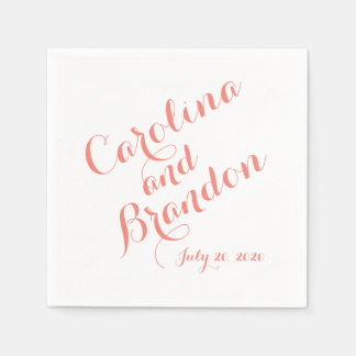 Classic Script | Elegant Wedding Paper Napkins