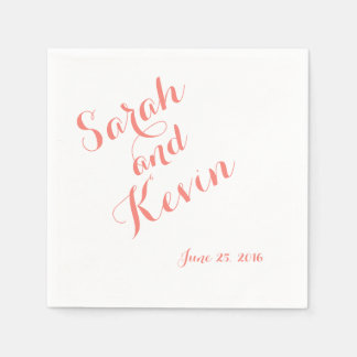 Classic Script | Elegant Wedding Paper Napkins