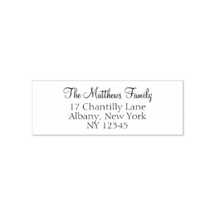 Classic Script Family Return Address Self-inking Stamp