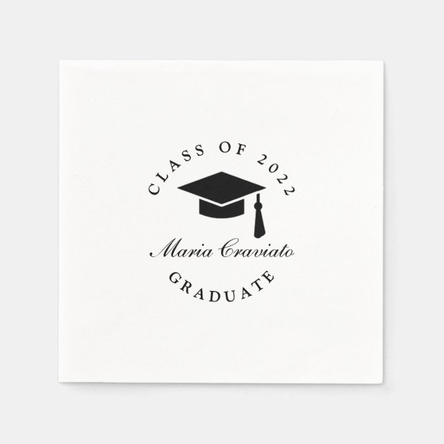 Classic Script Graduation Napkin (Front)