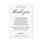 Classic Script In Lieu of Favours Place Card