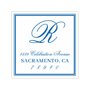 Classic Script Monogram Return Address Self-inking Stamp