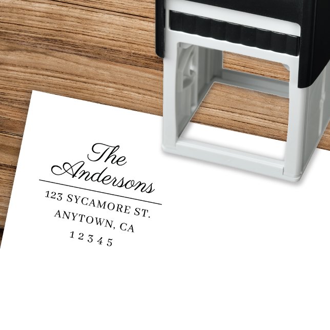 Classic Script Name Return Address Self-inking Stamp (Creator Uploaded)