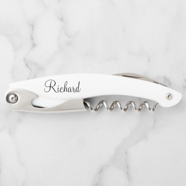 Classic Script Personalised Name Corkscrew (Front)