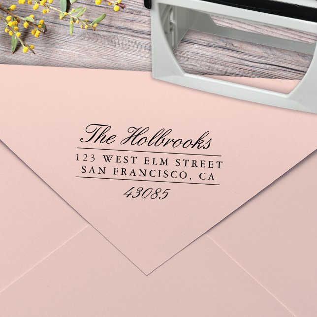 Classic Script Return Address Self-inking Stamp (Creator Uploaded)