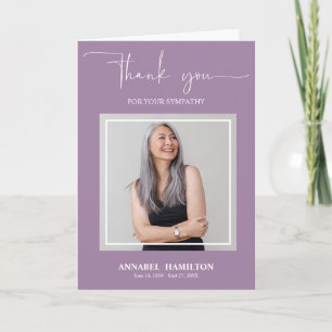 Classic Script Sympathy Thank You Photo Card