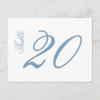 Classic Script Table Numbers (Blue Grey / White)