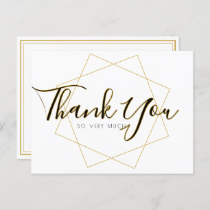 Classic Script Thank You Card