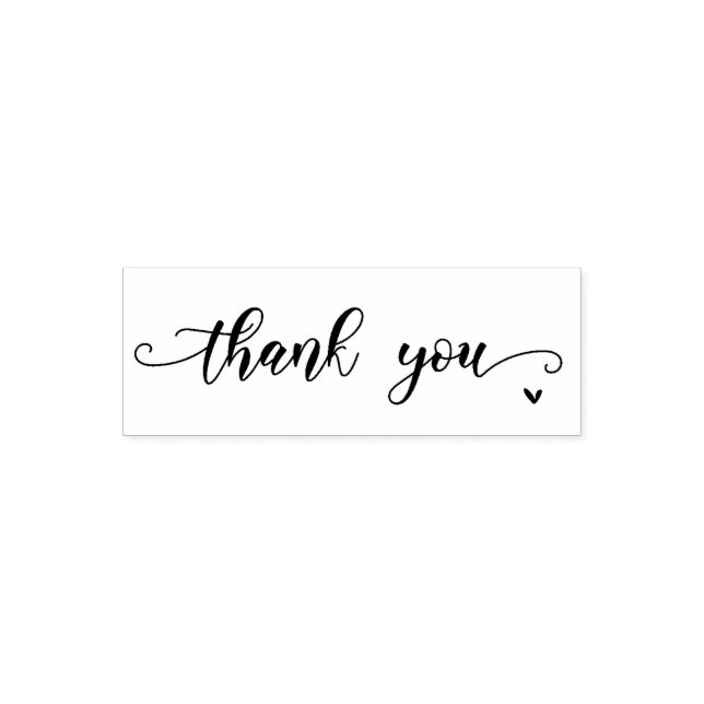 Classic Script Thank You Self-inking Stamp (Design)