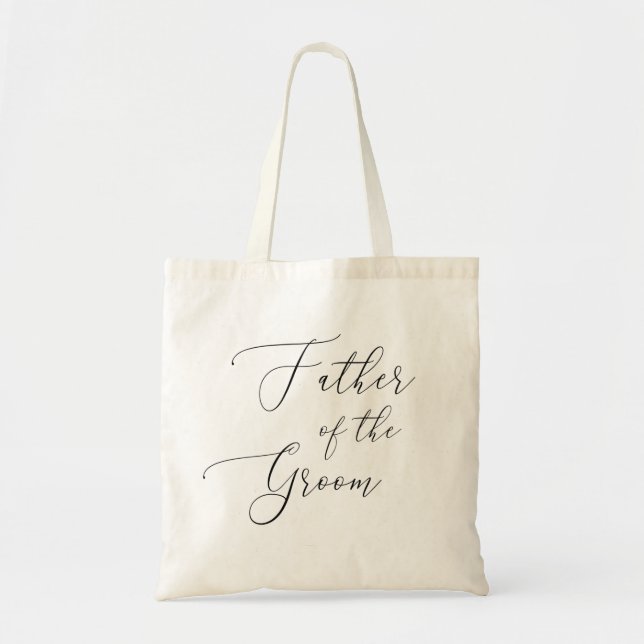 Classic Script Wedding | Father of the Groom Tote Bag (Front)