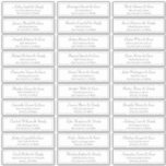 Classic Script Wedding Guest Names Address<br><div class="desc">Composed of simple serif and classic cursive script typography. These elements are simple,  elegant,  and modern. This has 30 stickers. 
 
 This is designed by White Paper Birch Co. exclusive for Zazzle.
 
 Available here:
 http://www.zazzle.com/store/whitepaperbirch</div>