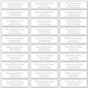 Classic Script Wedding Guest Names Address