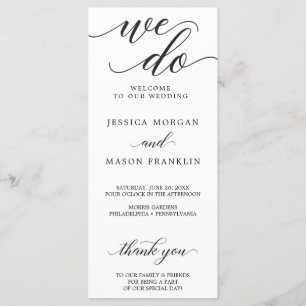 Classic Script Wedding Programs - We Do Programme