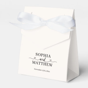 Classic Script with Heart Wedding Favour Box