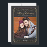 Classic Scroll Christmas Card / Holiday Photo Card<br><div class="desc">Celebrate the season with this modern and stylish holiday card from Berry Berry Sweet. Visit WWW.BERRYBERRYSWEET.COM for more of our stylish holiday collections.</div>