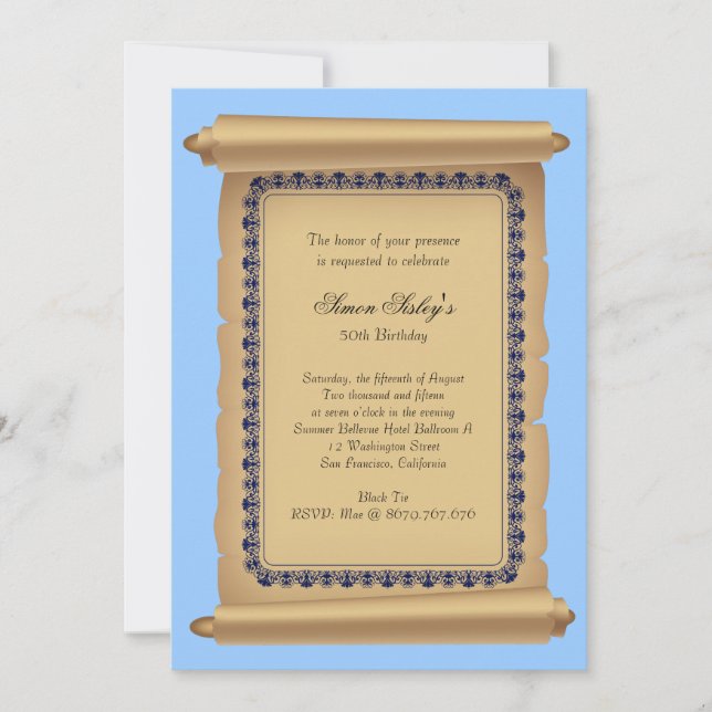 Classic Scroll Invitation (Front)