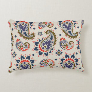 Classic seamless paisley pattern design. decorative cushion