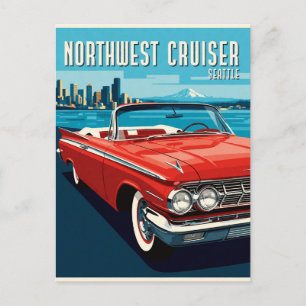 Classic Seattle Road Cruiser Postcard