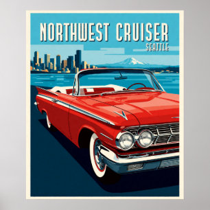 Classic Seattle Road Cruiser Poster