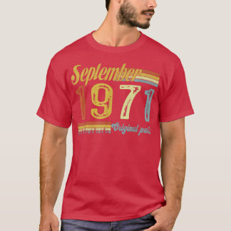 Classic September 1971 Happy 50th Bday Arts Origin T-Shirt
