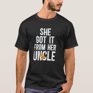 Classic She Got It From Her Uncle Karate Uncle Fun T-Shirt