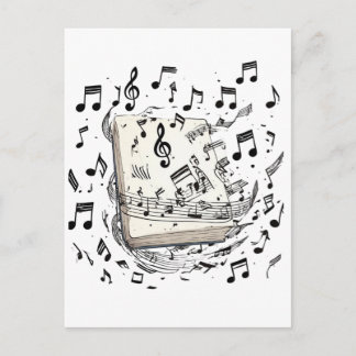 Classic Sheet Music Score Book Postcard