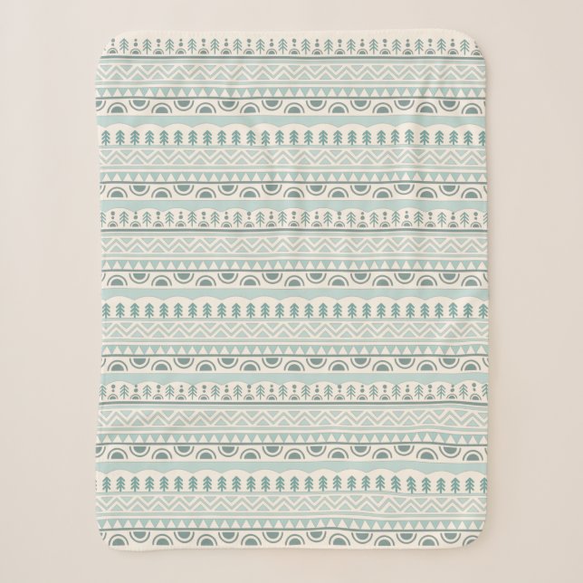 Classic Sherpa Throw Blanket in Warm White (Front)