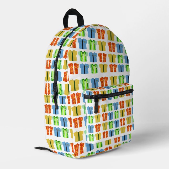 Classic Shirt Fashion Statement Fun Pattern Art Printed Backpack (Back Corner Left)