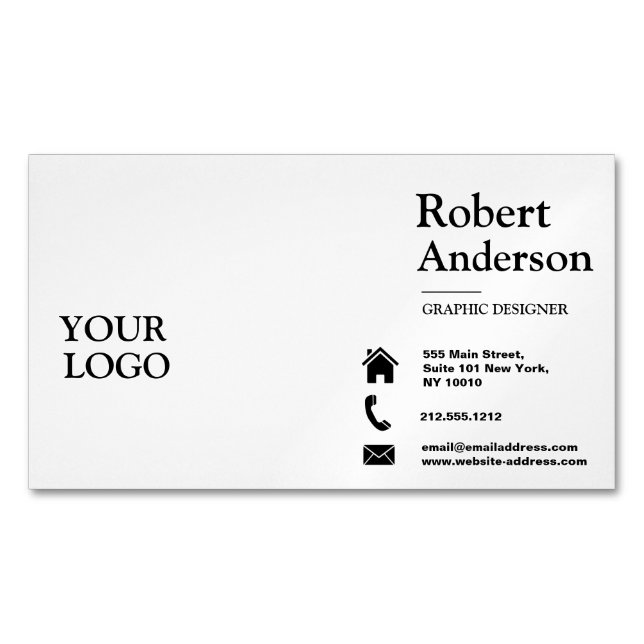 Classic Signature Standard Magnetic Business Card (Front)