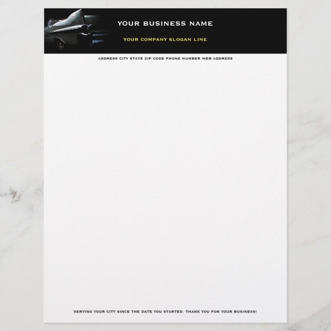 Classic Silhouette Custom Letterhead (Front)