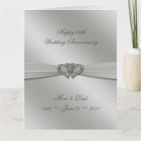 Classic Silver 25th Wedding Anniversary 8.5x11