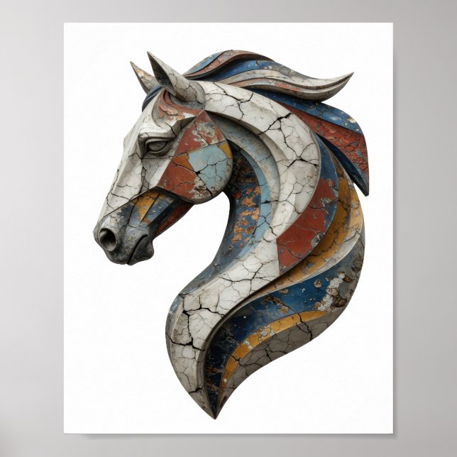 Classic Silver ABSTRACT ART Art Print (Front)