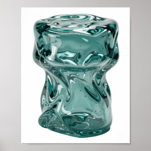 Classic Silver ABSTRACT ART Design v2 Poster